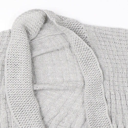 Remel Womens Grey Round Neck  Cotton Cardigan Jumper Size XL