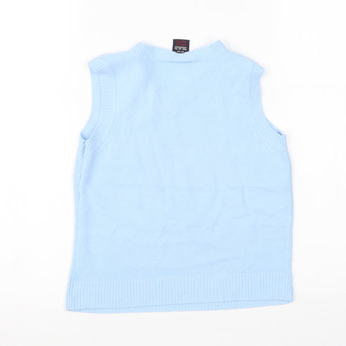 NEXT Boys Blue V-Neck  Cotton Vest Jumper Size 2-3 Years