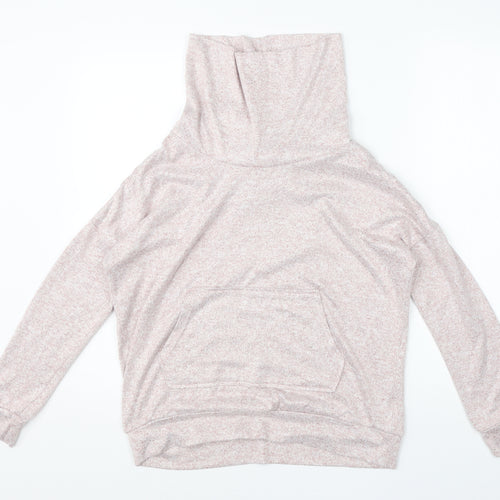 TU Womens Pink Roll Neck  Polyester Pullover Jumper Size 8