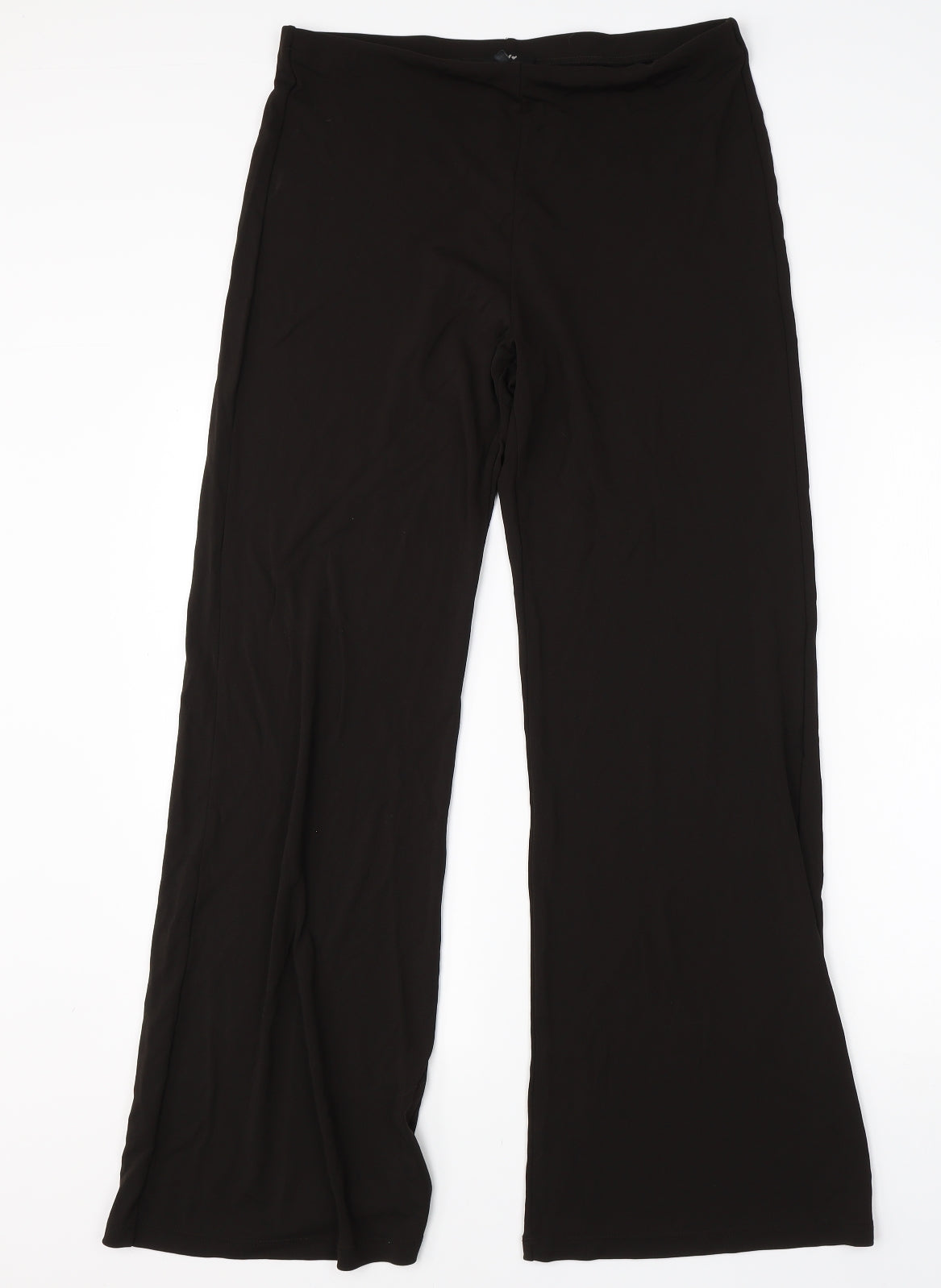 m&s Womens Black  Polyester Harem Trousers Size 14 L28 in Relaxed