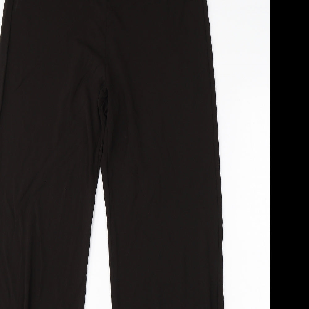 m&s Womens Black  Polyester Harem Trousers Size 14 L28 in Relaxed