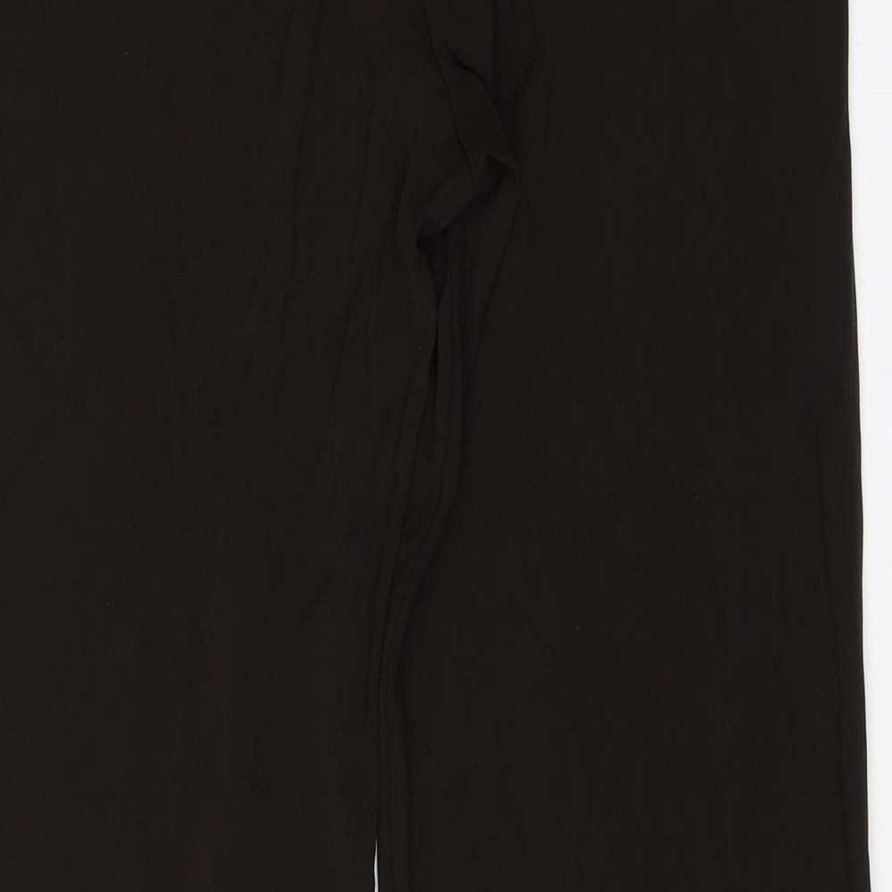 m&s Womens Black  Polyester Harem Trousers Size 14 L28 in Relaxed