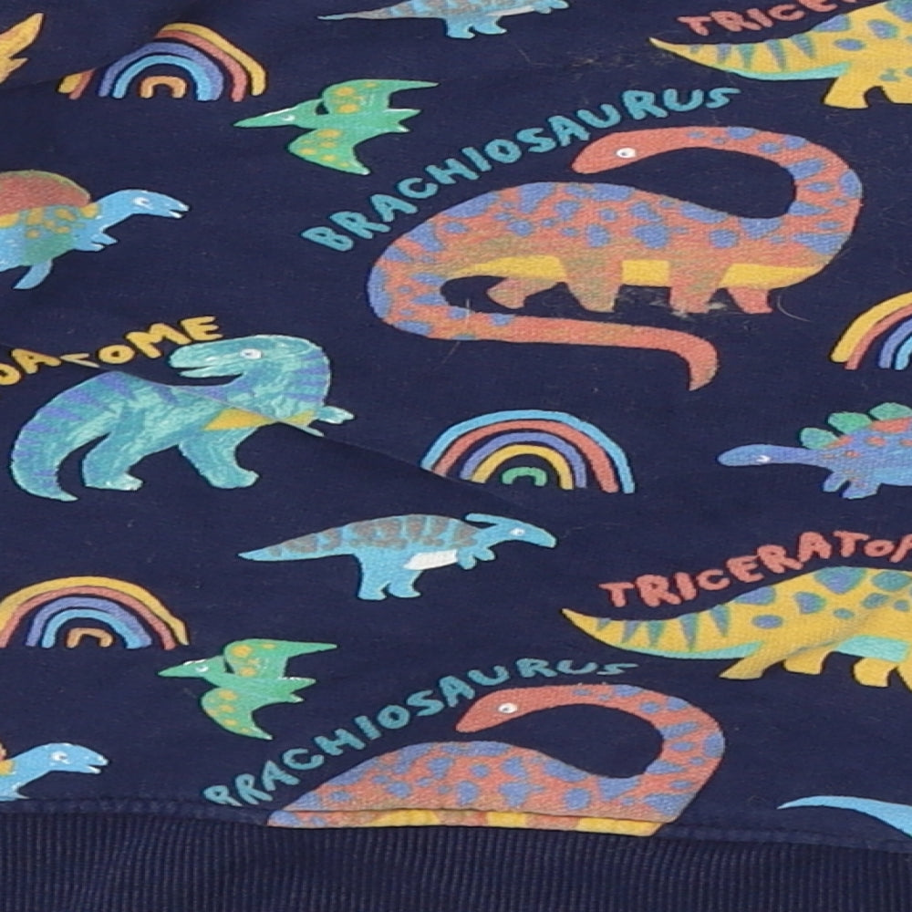 NEXT Boys Blue  Cotton Pullover Sweatshirt Size 2-3 Years   - dinosaurs