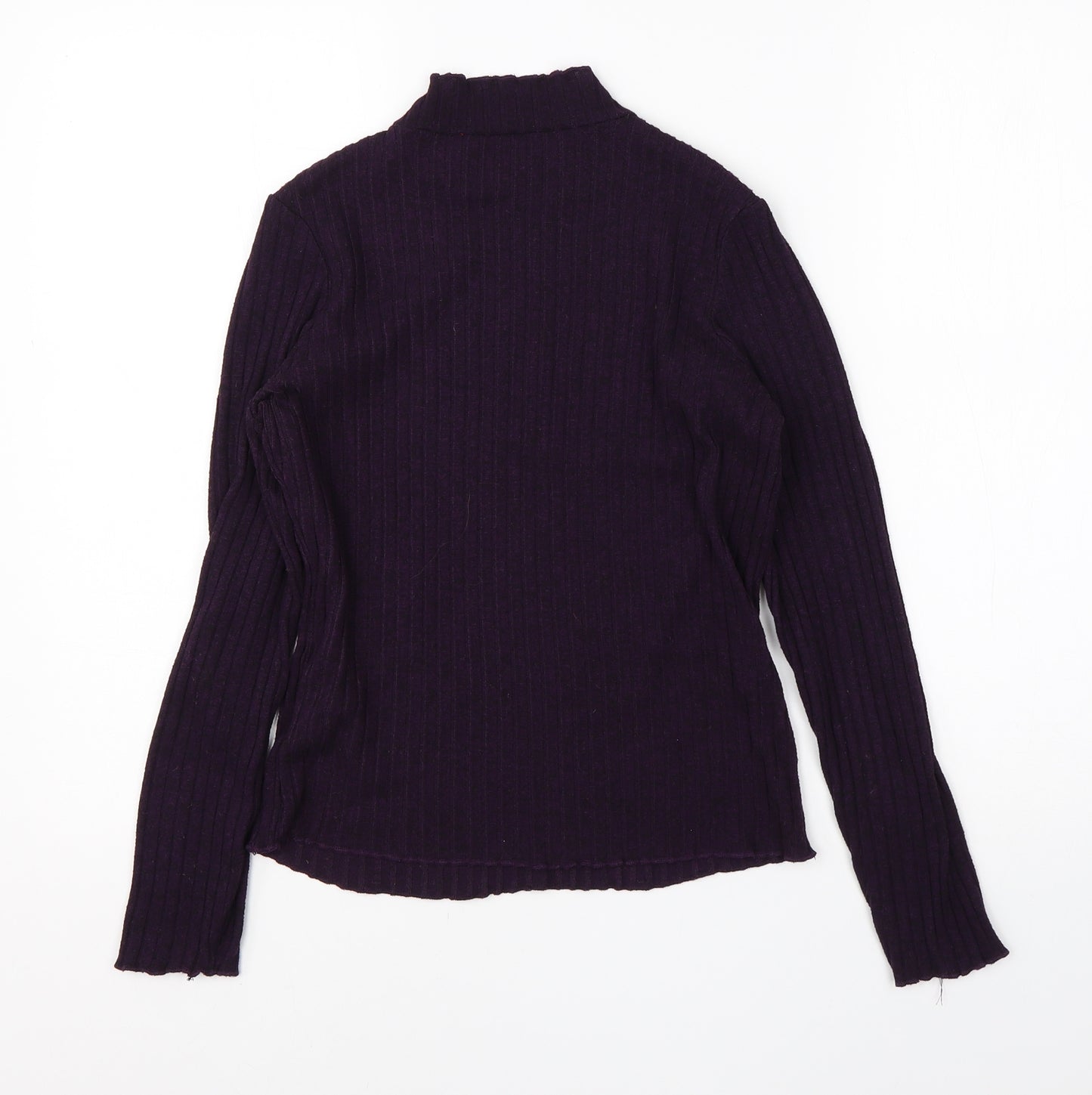 Primark Womens Purple High Neck  Viscose Pullover Jumper Size S