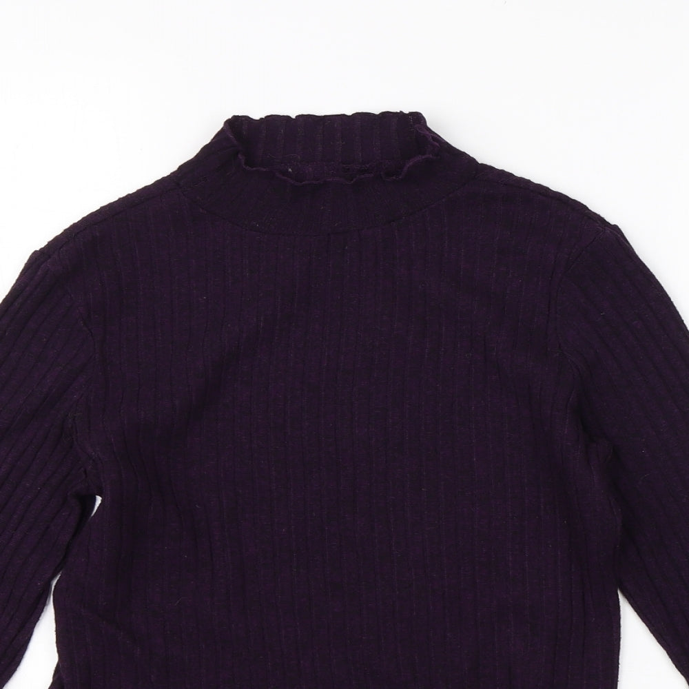 Primark Womens Purple High Neck  Viscose Pullover Jumper Size S
