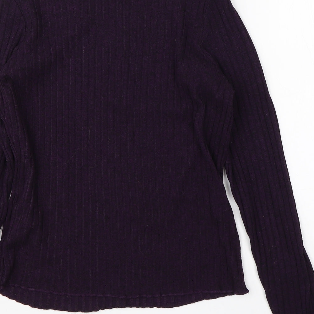 Primark Womens Purple High Neck  Viscose Pullover Jumper Size S
