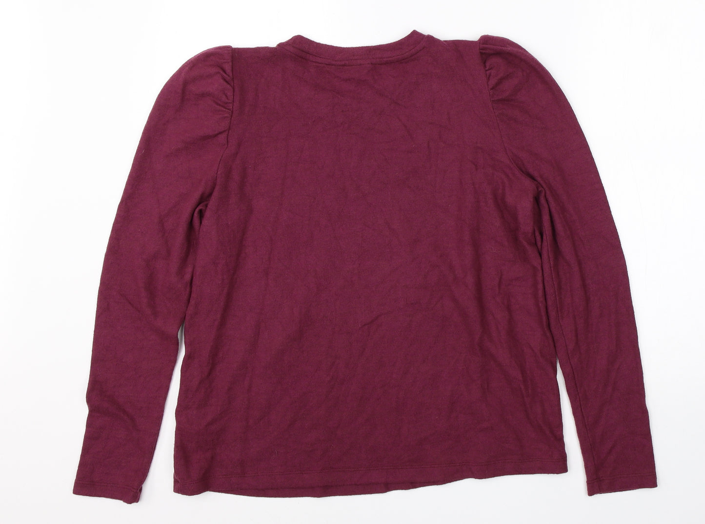 F&F Womens Purple Round Neck  Viscose Pullover Jumper Size 16