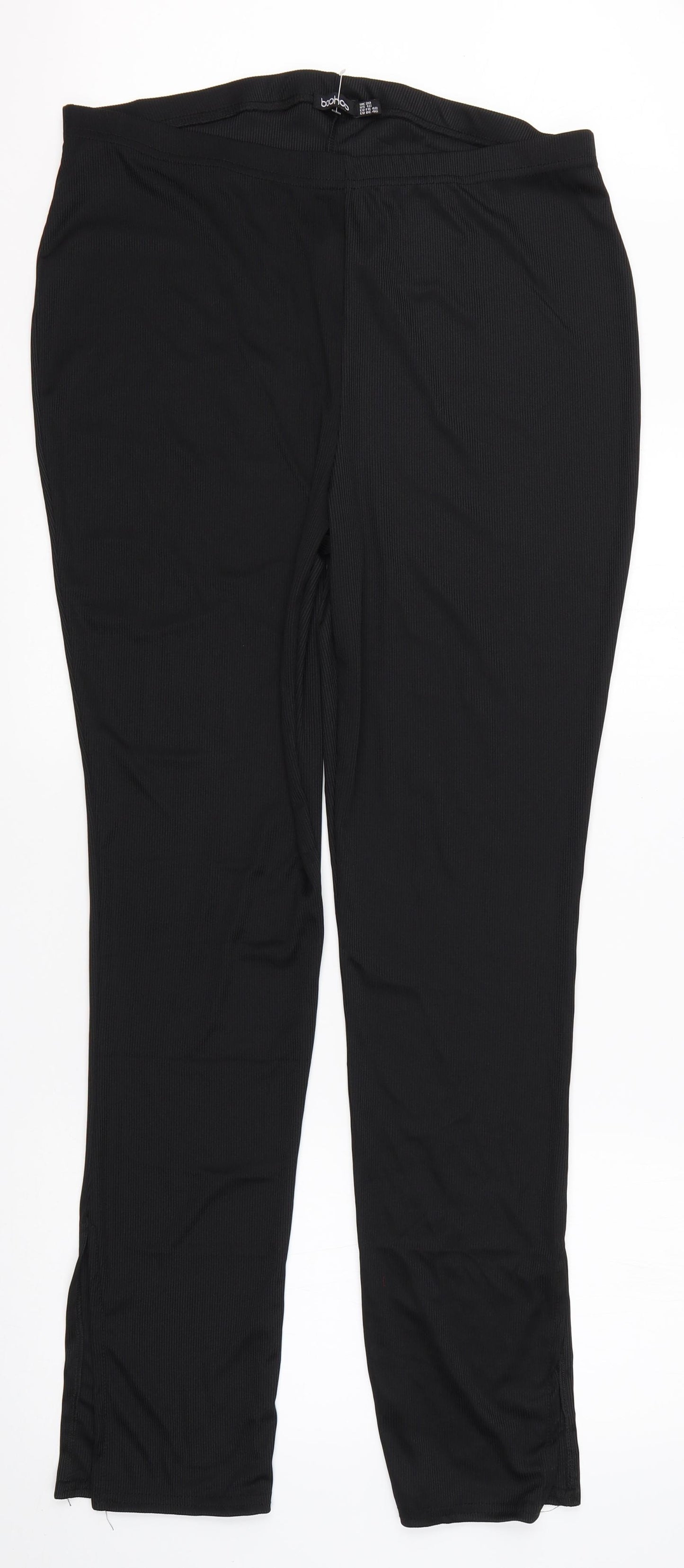 Boohoo Womens Black  Polyester Dress Pants Trousers Size 20 L30 in Regular