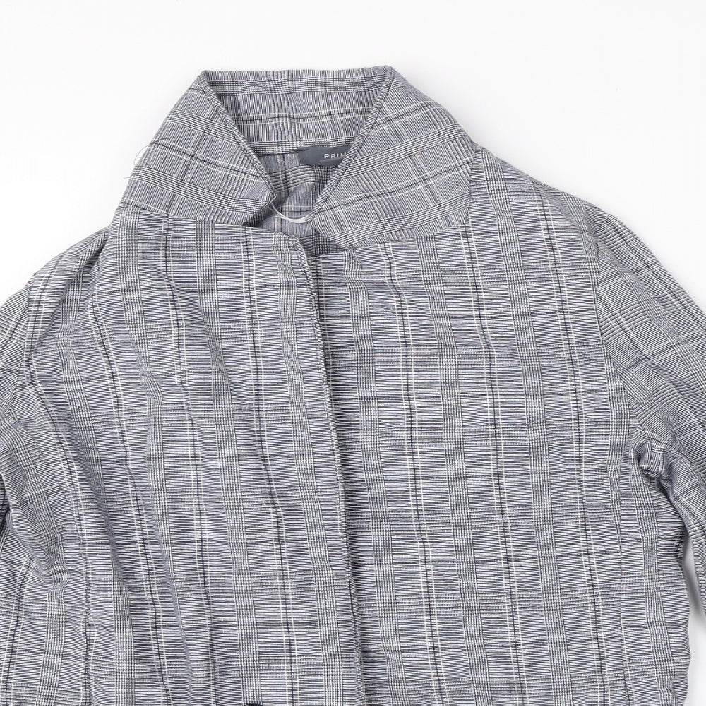 Primark Womens Blue Check  Jacket Blazer Size 12
