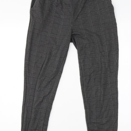 Primark Womens Grey Houndstooth Polyester Dress Pants Trousers Size 8 L25 in Regular