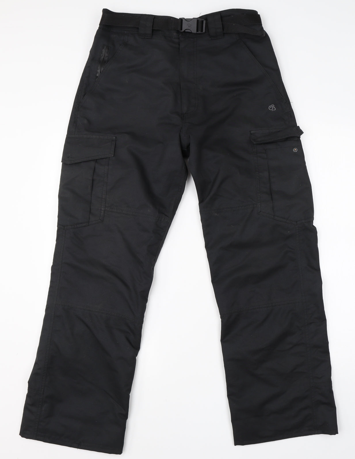 Craghoppers Mens Black  Polyamide Cargo Trousers Size 30 L25 in Regular