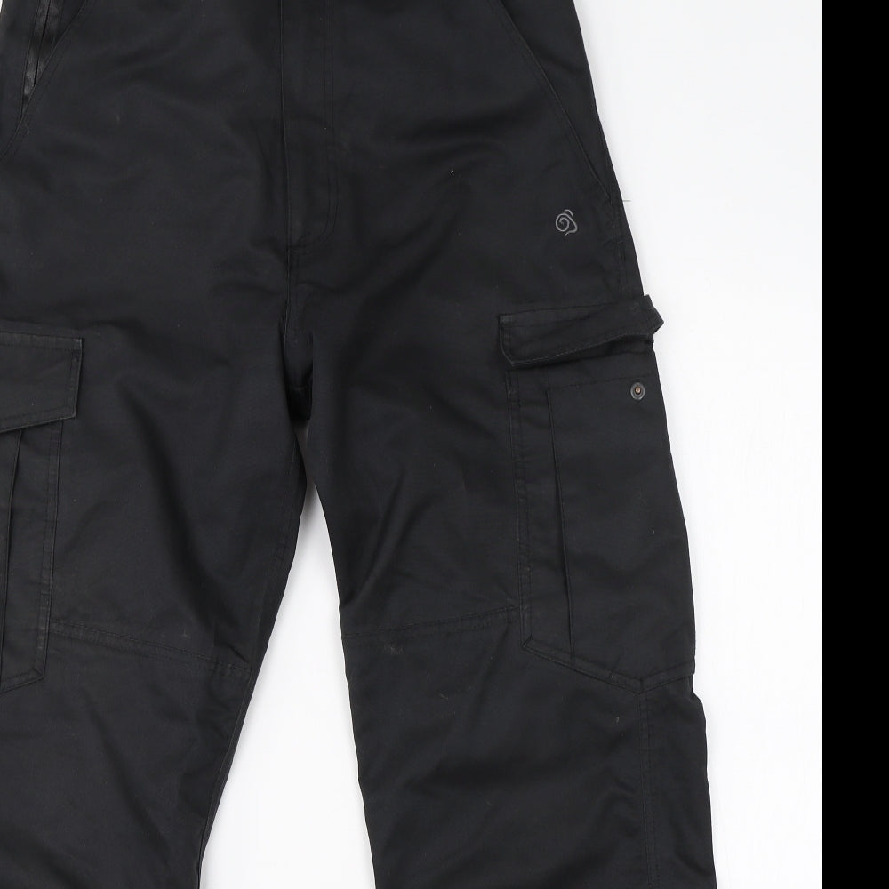 Craghoppers Mens Black  Polyamide Cargo Trousers Size 30 L25 in Regular