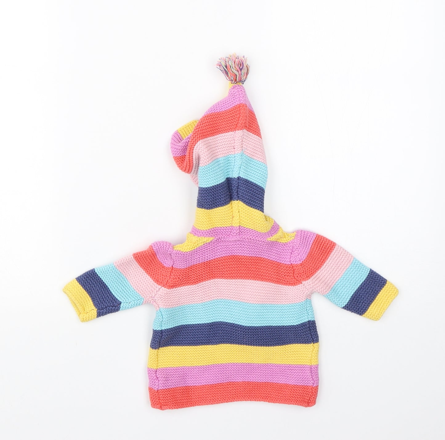 NEXT Girls Multicoloured  Cotton Pullover Jumper Size 0-3 Months  Button