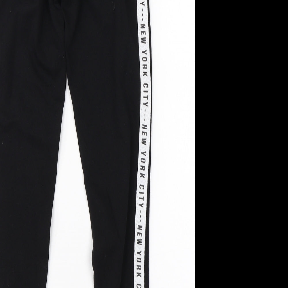 New Look Girls Black  Cotton Jogger Trousers Size 10 Years  Regular