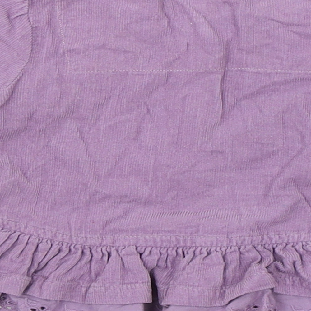 Monsoon Girls Purple  Cotton Shift  Size 0-3 Months  Round Neck