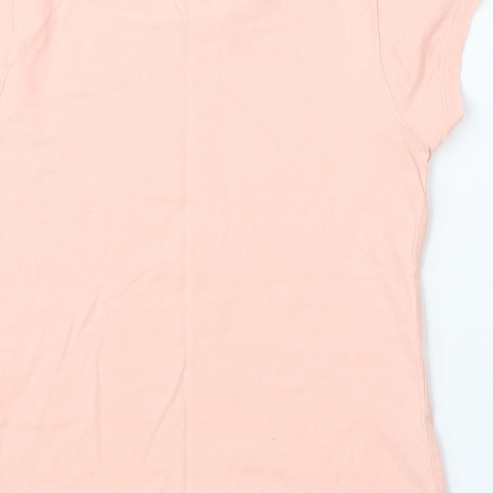 George Girls Orange  Cotton  Pyjama Top Size 7-8 Years   - unicorn
