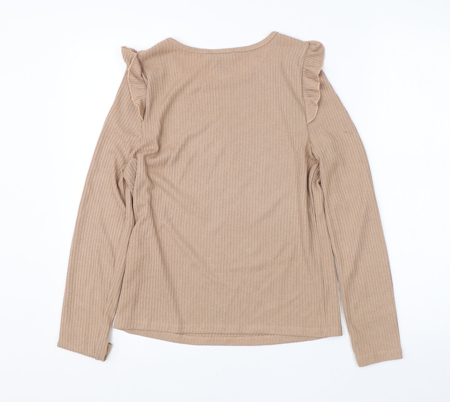 New Look Womens Brown Round Neck  Viscose Pullover Jumper Size 10