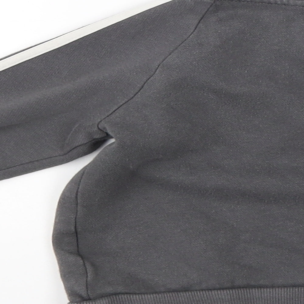 adidas Boys Grey  Cotton Pullover Jumper Size 12-18 Months