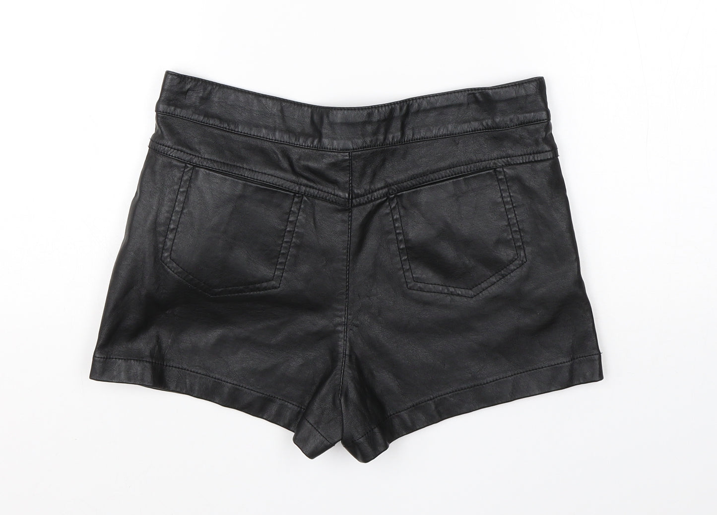 Internacionale Womens Black  Polyester Hot Pants Shorts Size 8  Regular