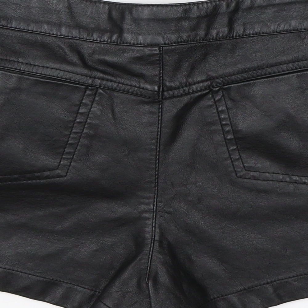 Internacionale Womens Black  Polyester Hot Pants Shorts Size 8  Regular