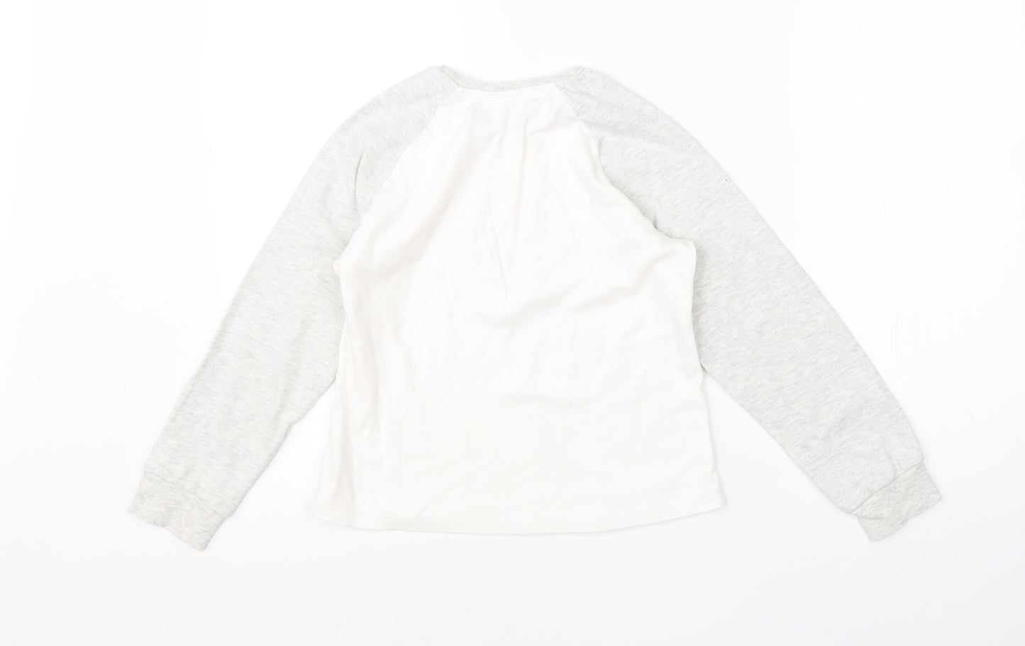 George Girls White  Cotton  Pyjama Top Size 10-11 Years   - christmas