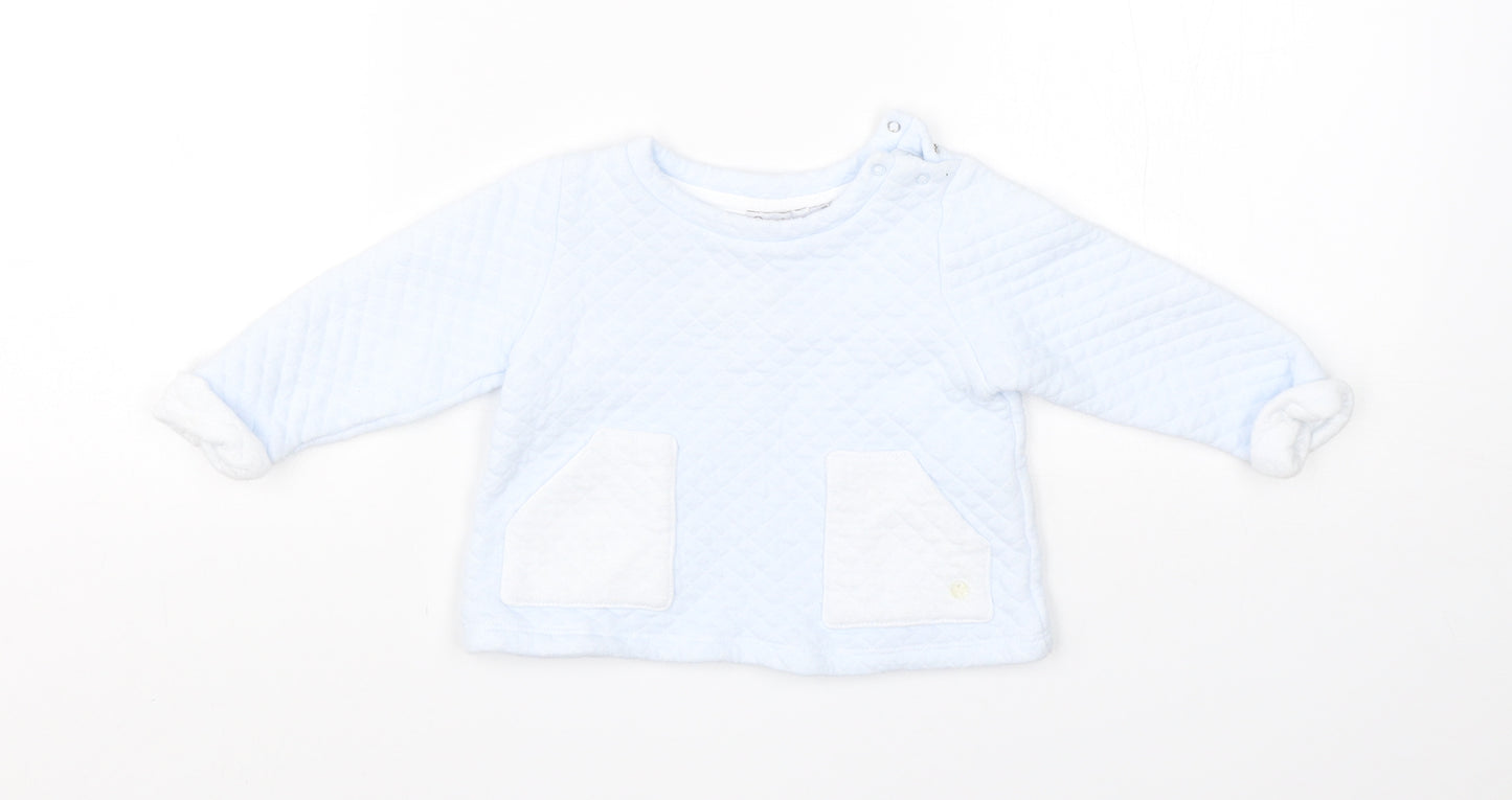 Patachou Baby Blue  Cotton Pullover Jumper Size 18-24 Months