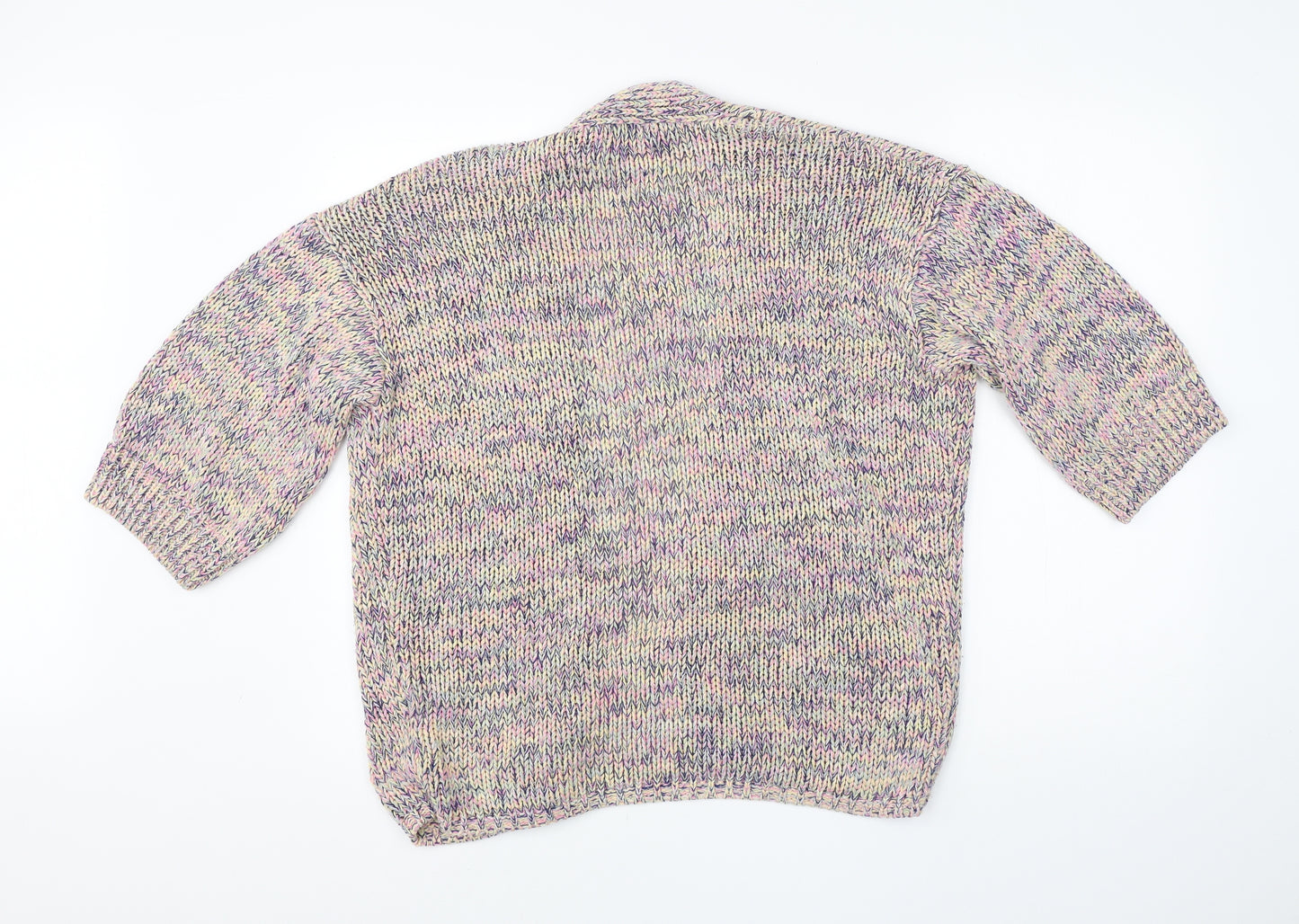 F&F Womens Multicoloured Round Neck  Acrylic Cardigan Jumper Size 8