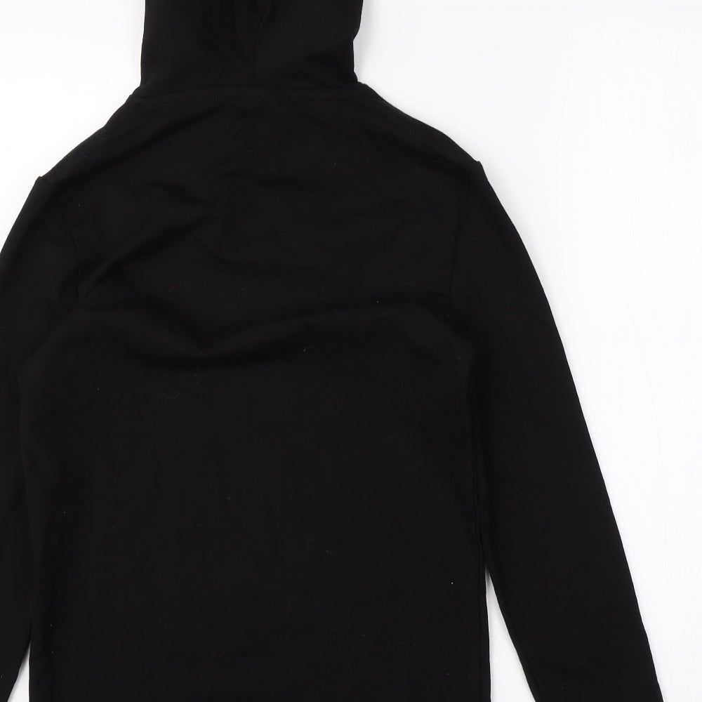ASOS Mens Black  Cotton Pullover Hoodie Size XS