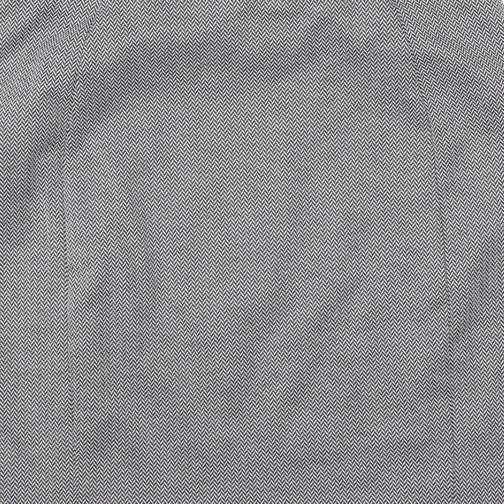 Primark Womens Grey Herringbone Polyester Straight & Pencil Skirt Size 12