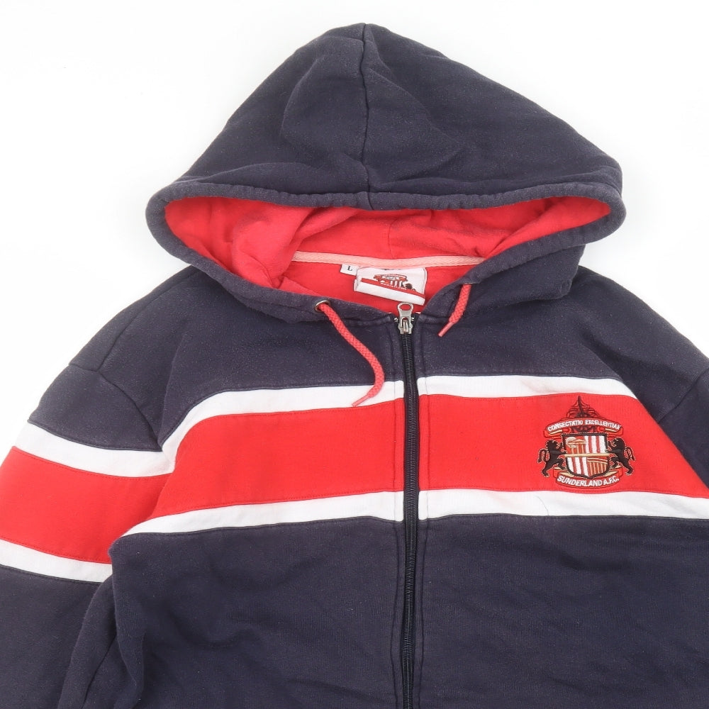 Sunderland AFC Mens Blue  Cotton Full Zip Hoodie Size L