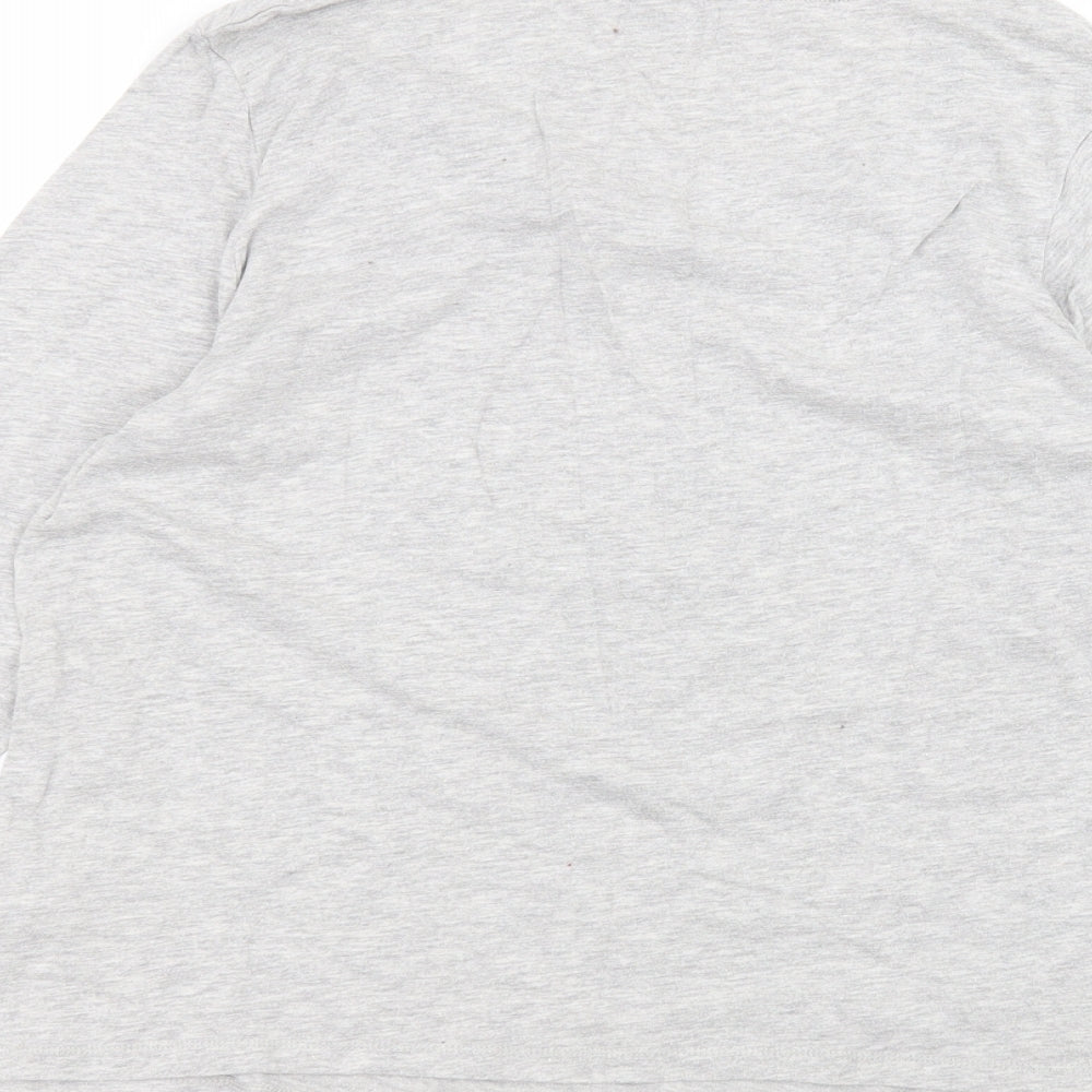 F&F Womens Grey  Cotton Basic T-Shirt Size 12 Round Neck