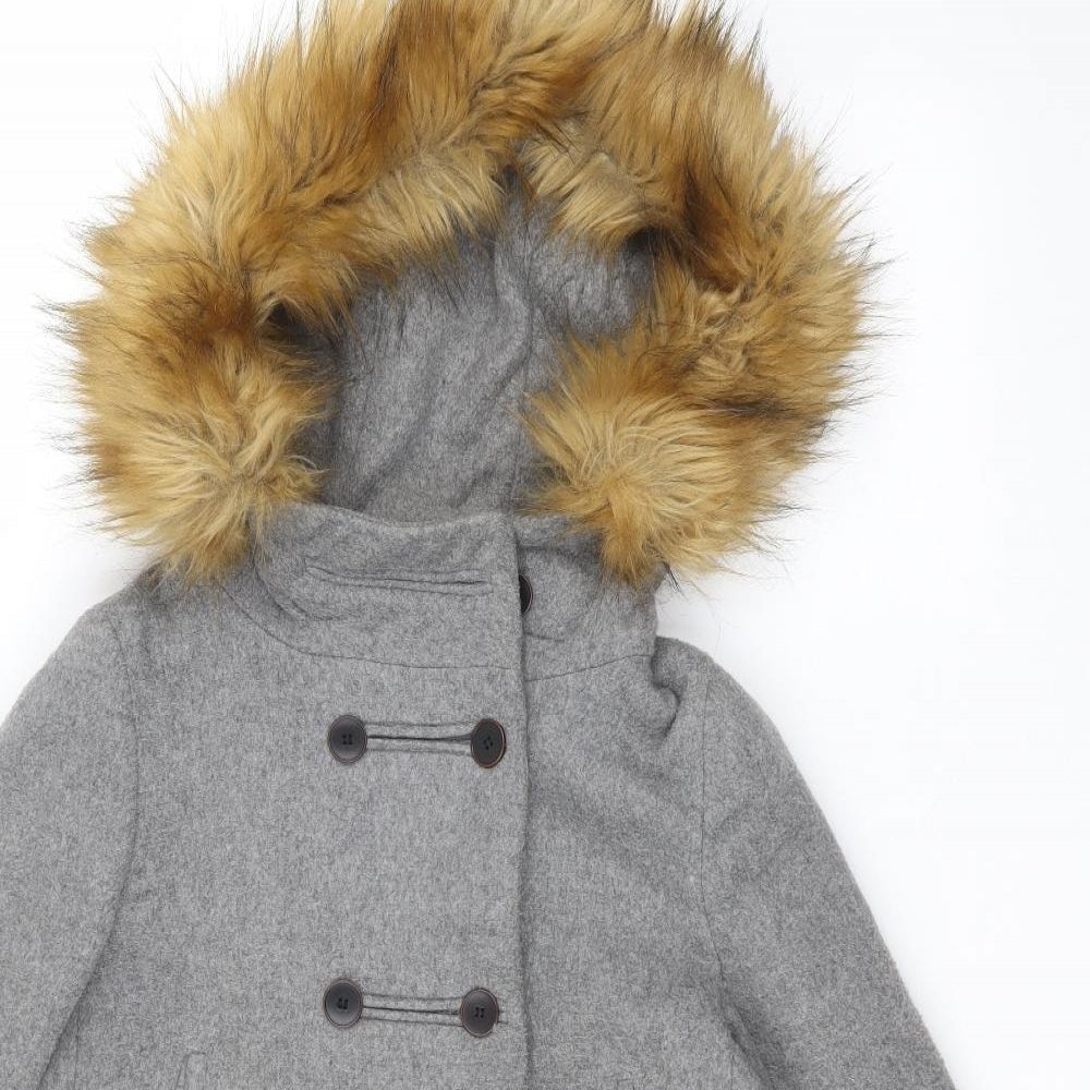 Zara Womens Grey   Parka Coat Size XS