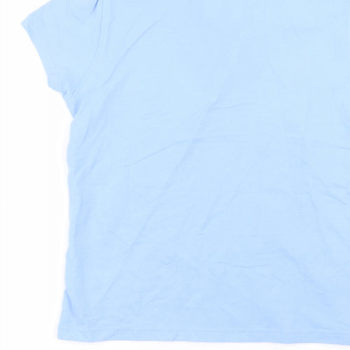 George Girls Blue  Cotton Basic Polo Size 10-11 Years Collared