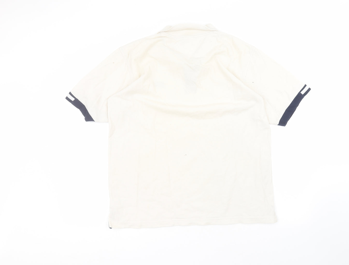 Umbro Mens White  Polyester  Polo Size L Collared