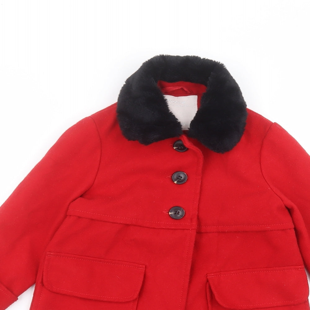 Matalan Girls Red   Jacket  Size 7 Years