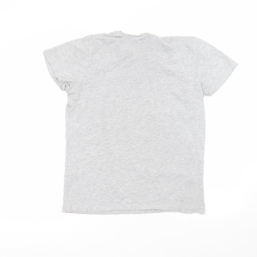 Cedar Wood State Womens Grey  Cotton Basic T-Shirt Size M Round Neck