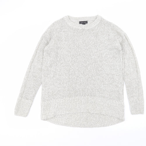 New Look Womens Grey Round Neck  Acrylic Pullover Jumper Size S