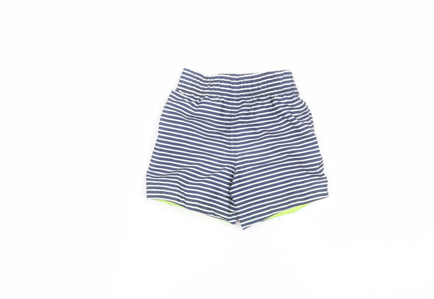 Primark Baby Blue Striped Polyester Cropped Trousers Size 18-24 Months   - swim short