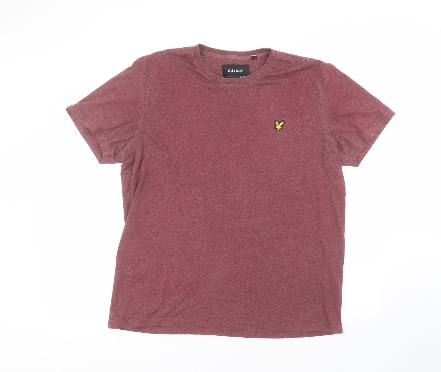 Lyle & Scott Mens Red  Cotton  T-Shirt Size XL Round Neck