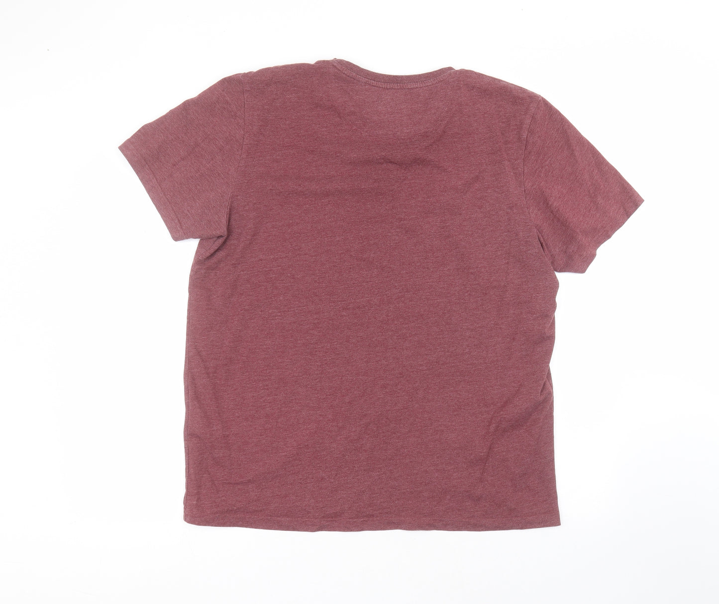 Lyle & Scott Mens Red  Cotton  T-Shirt Size XL Round Neck
