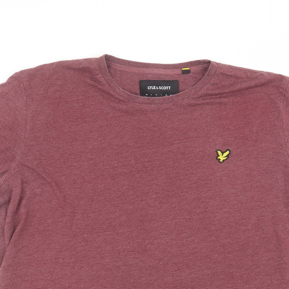 Lyle & Scott Mens Red  Cotton  T-Shirt Size XL Round Neck