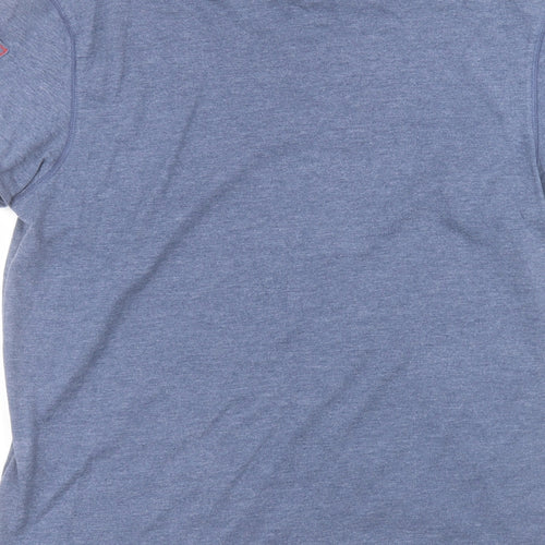 duck & cover Mens Blue  Cotton  T-Shirt Size 2XL Round Neck
