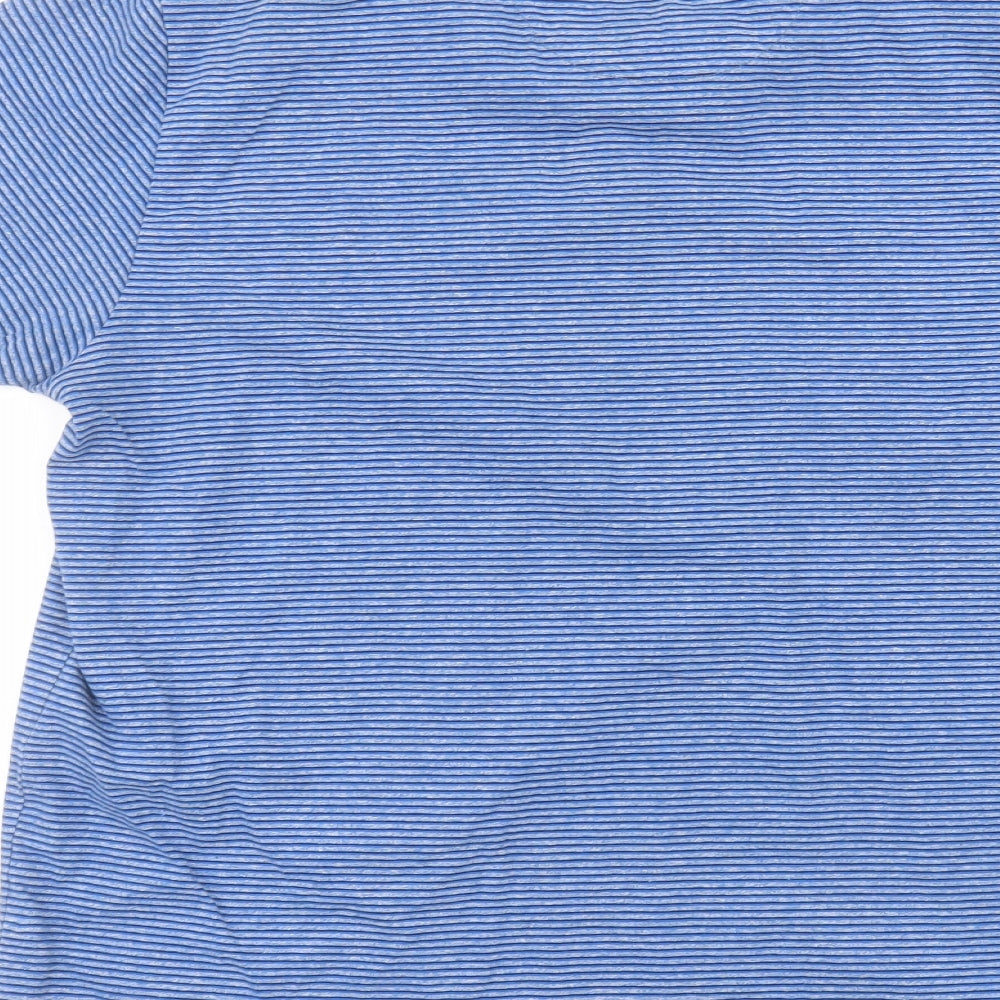 NEXT Mens Blue Striped Cotton  Polo Size XL Collared