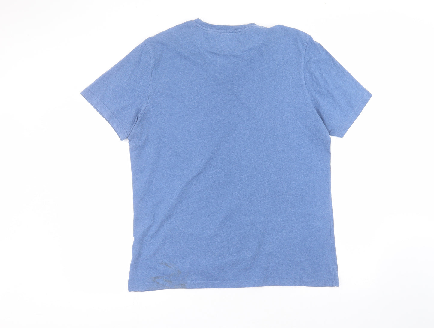 Lyle & Scott Mens Blue  Cotton  T-Shirt Size XL Round Neck