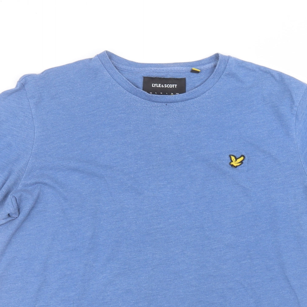 Lyle & Scott Mens Blue  Cotton  T-Shirt Size XL Round Neck