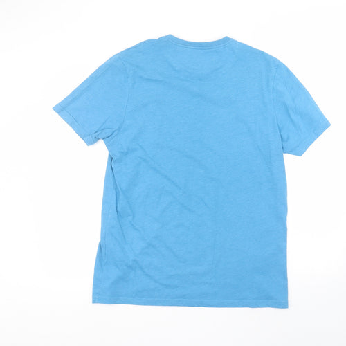 Lyle & Scott Mens Blue  Cotton  T-Shirt Size XL Round Neck
