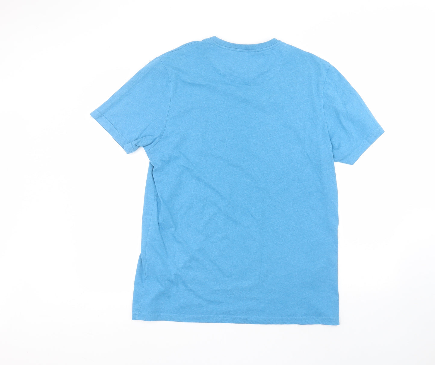 Lyle & Scott Mens Blue  Cotton  T-Shirt Size XL Round Neck