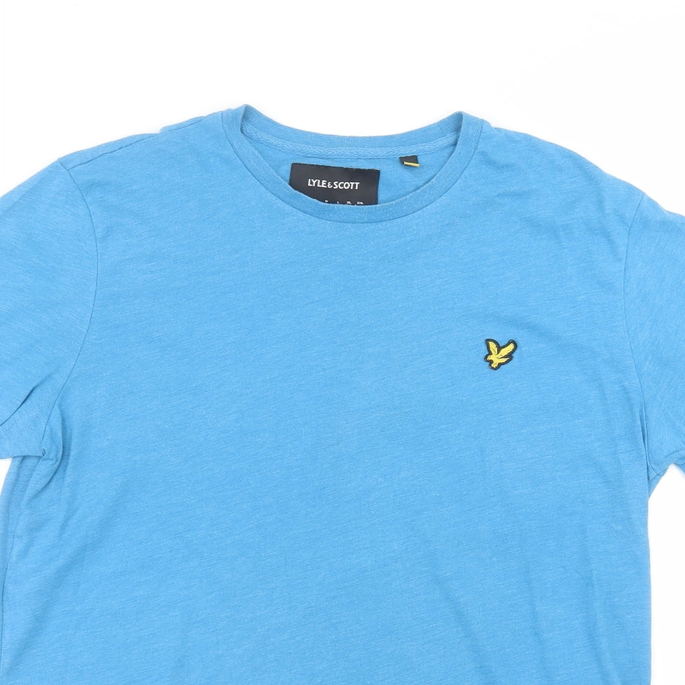 Lyle & Scott Mens Blue  Cotton  T-Shirt Size XL Round Neck