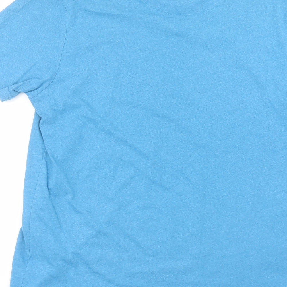 Lyle & Scott Mens Blue  Cotton  T-Shirt Size XL Round Neck