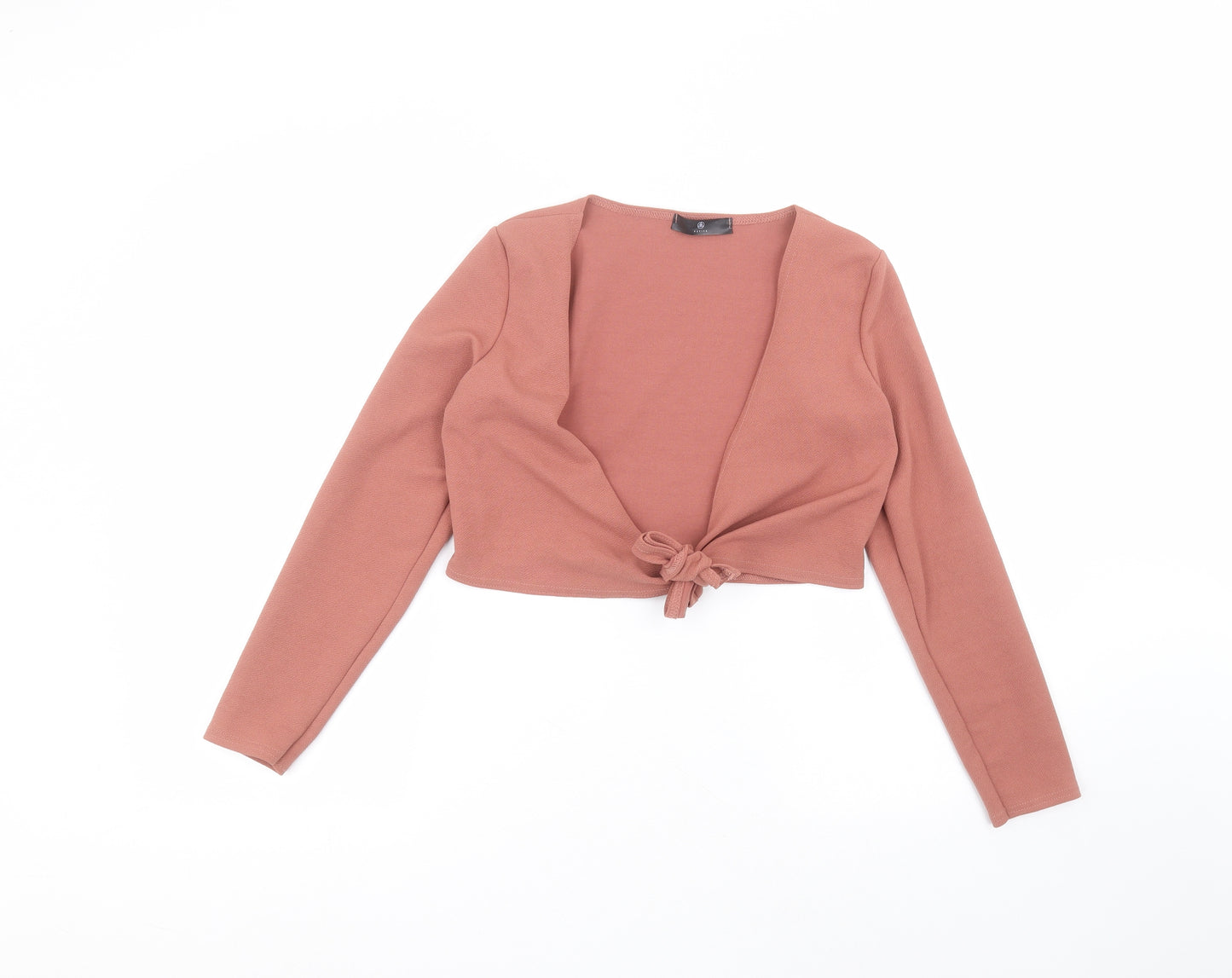 Missguided Womens Pink  Polyester Basic Blouse Size 8 V-Neck